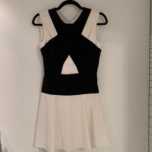 Black and white BCBG dress